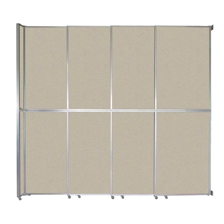 Versare Operable Wall Sliding Room Divider 12'8" x 12'3" Sand Fabric 1072418-2